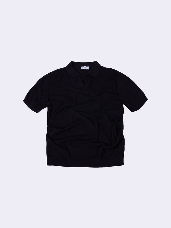 Polo senza bottoni in Lino