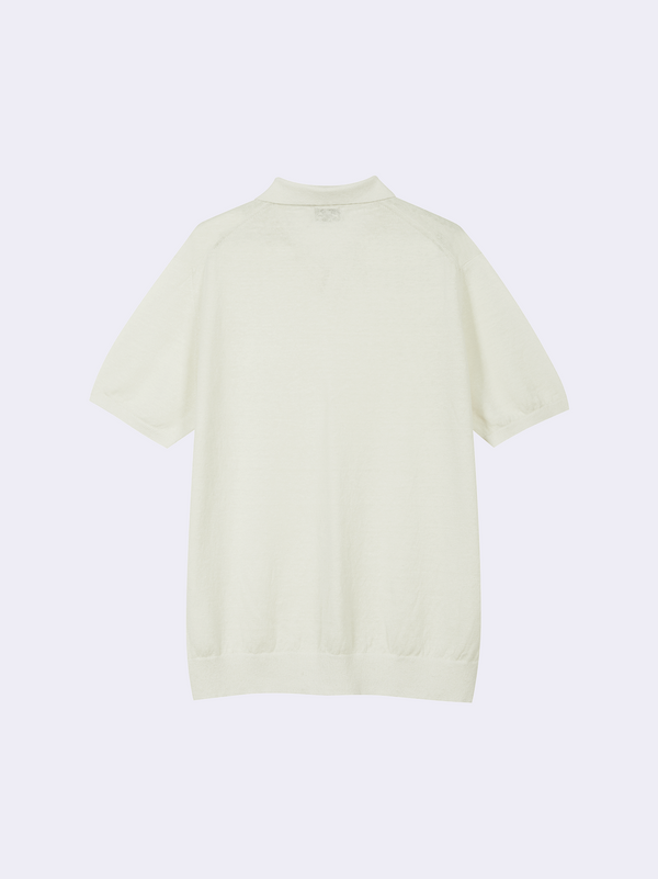 Polo senza bottoni in Lino