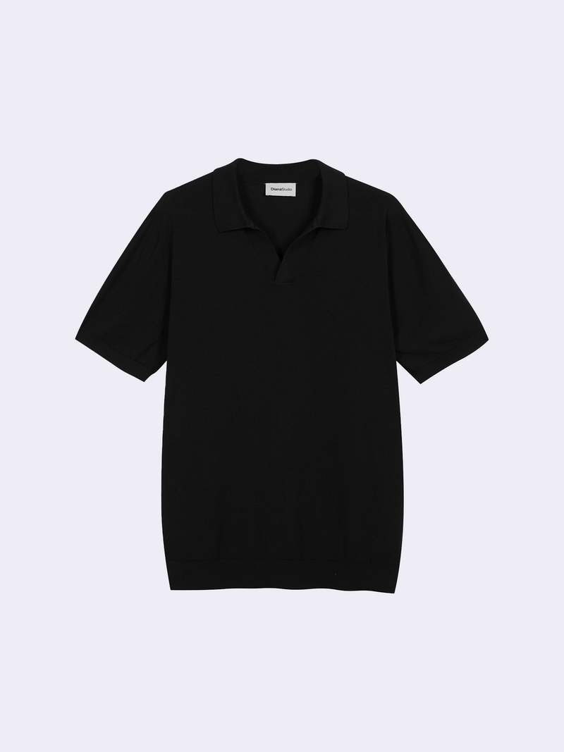 Polo senza bottoni in Cotone Leggero