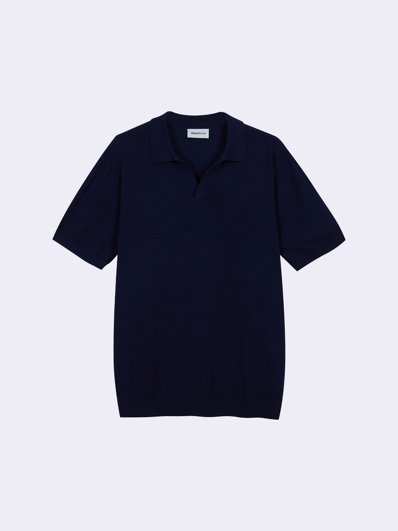 Polo senza bottoni in Cotone Leggero
