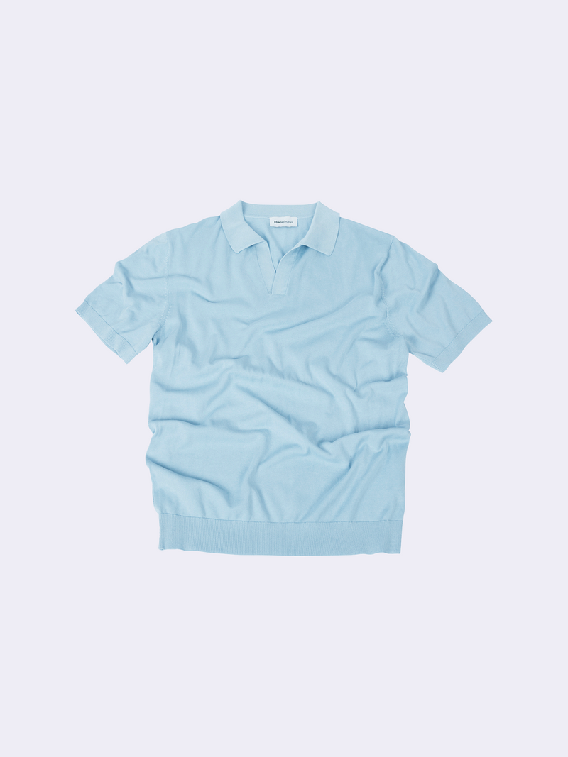 Polo senza bottoni in Cotone Leggero