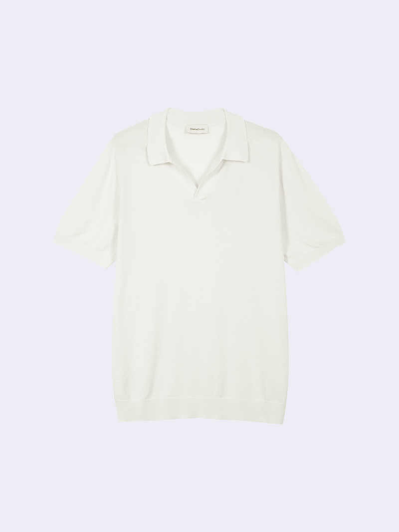 Polo senza bottoni in Cotone Leggero