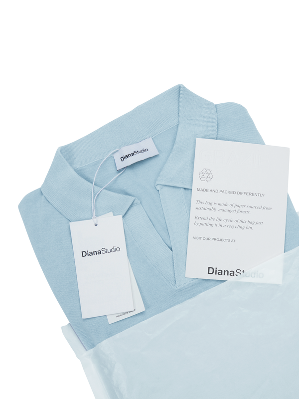 Lightweight Cotton Long Sleeve Buttonless Polo