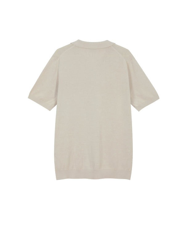 Polo senza bottoni in Cotone Leggero