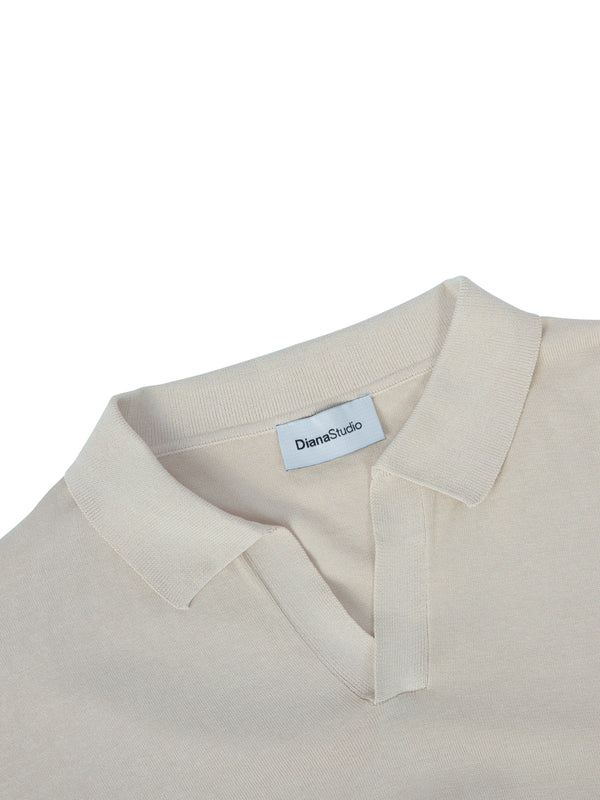 Polo senza bottoni in Cotone Leggero