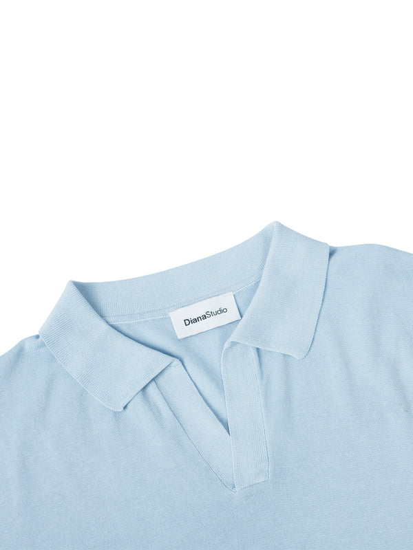 Polo senza bottoni in Cotone Leggero