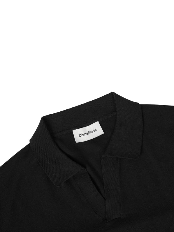 Polo senza bottoni in Cotone Leggero