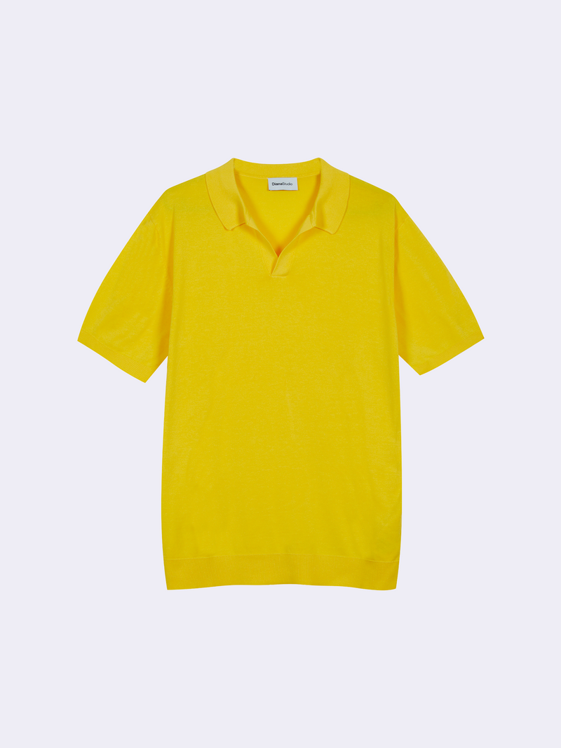 Polo senza bottoni in Cotone Leggero
