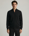 Giacca Zip in Maglia Rasata in Cotone