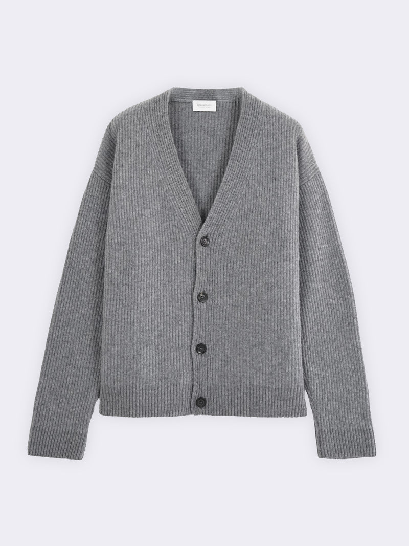 Cardigan aus reiner Wolle in englischem Strickmuster