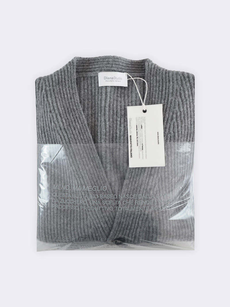 Cardigan aus reiner Wolle in englischem Strickmuster