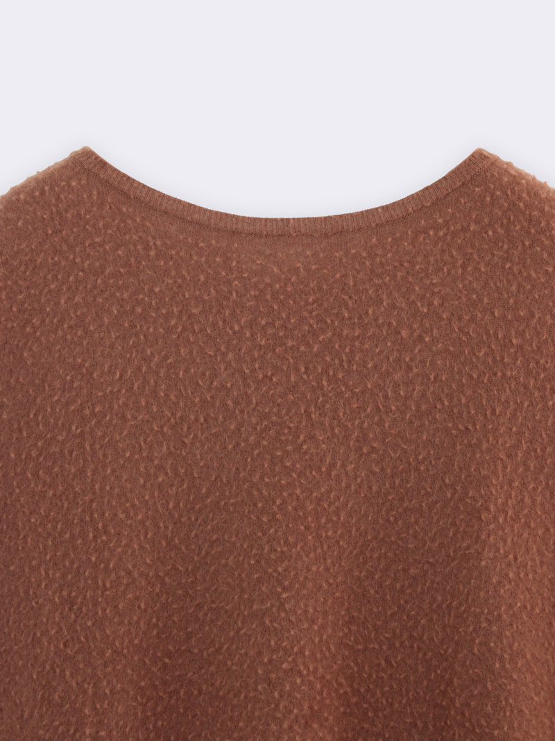 Boatneck in pura Lana con lavorazione casentino