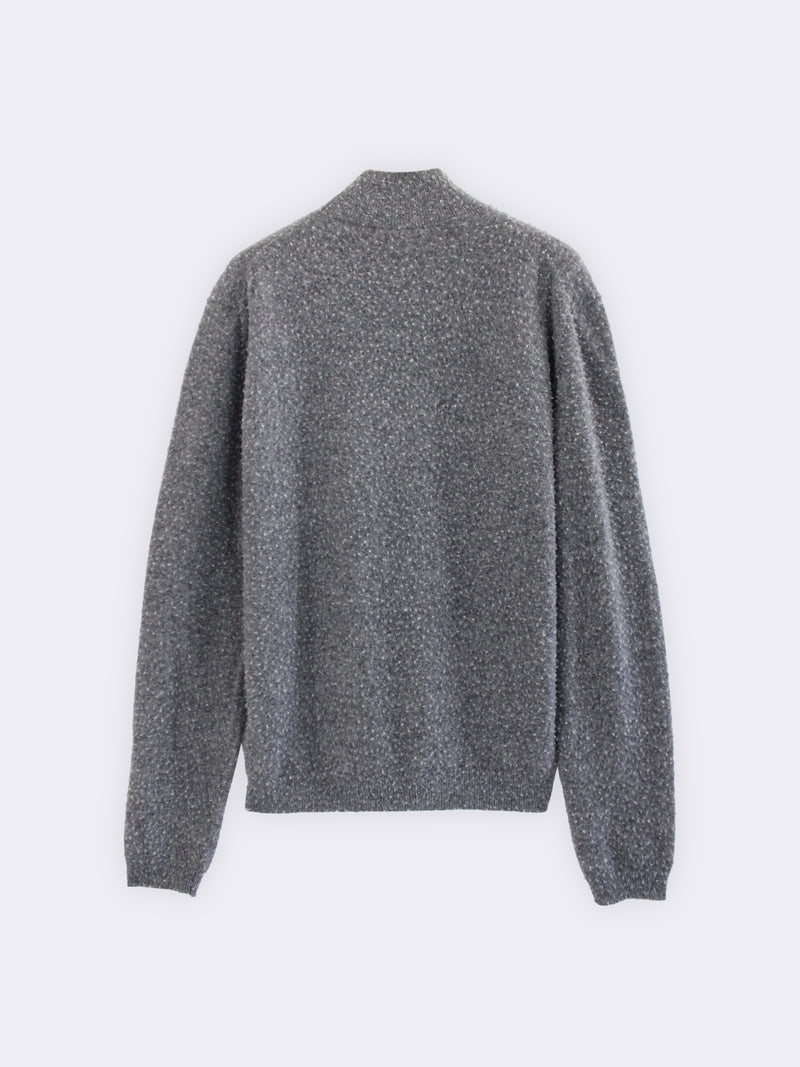 Pure Wool Mock Neck Sweater with Casentino Finish