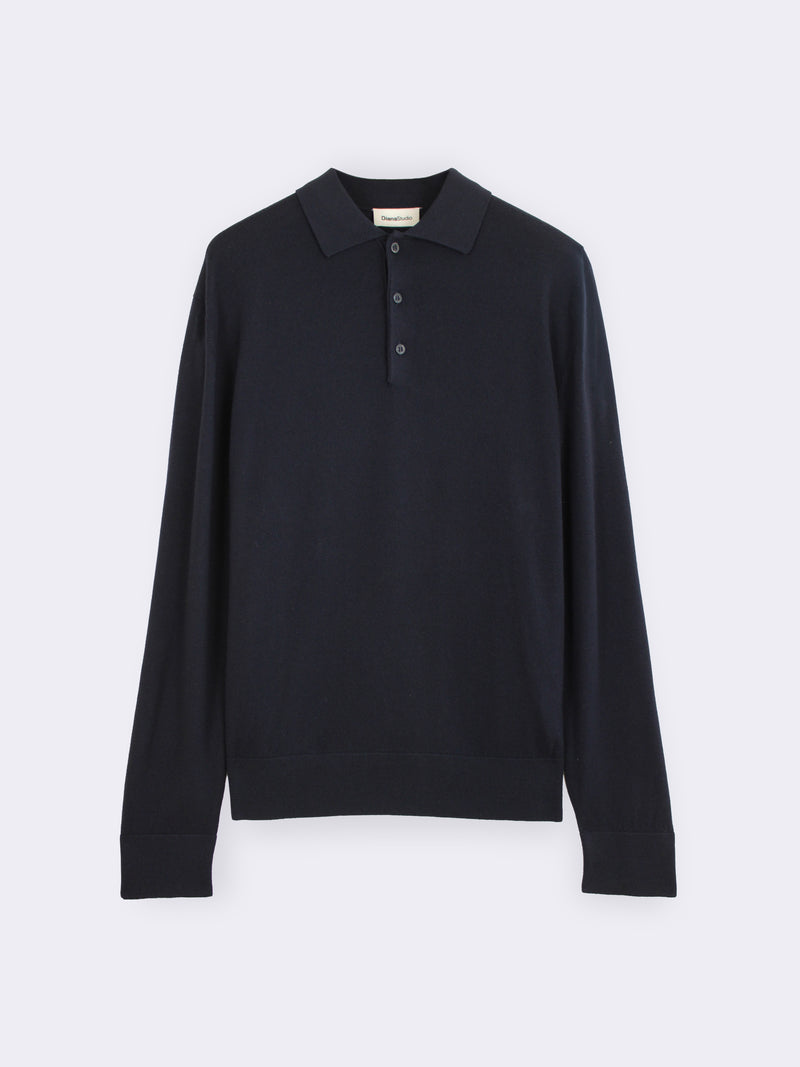 Feines Poloshirt aus Kaschmir und extrafeiner Merinowolle