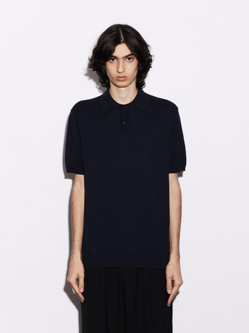 Polo in cotone con bottoni