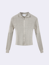 Maglia full zip in Lana e Cotone