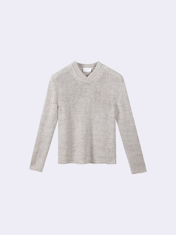 Scollo a V in Lino e Seta