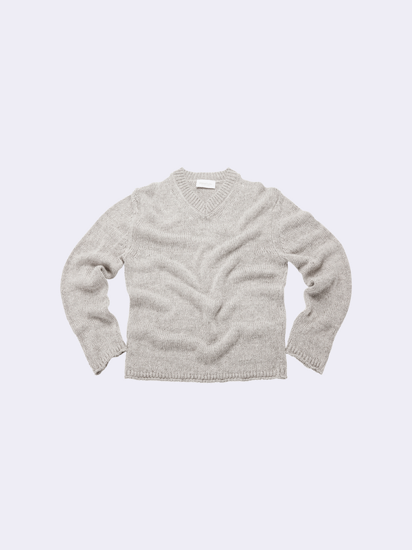 Scollo a V in Lino e Seta