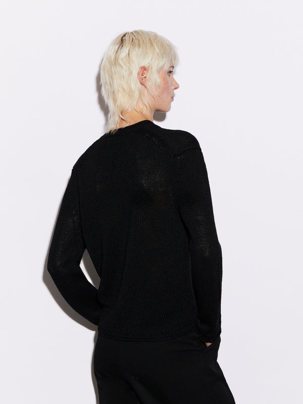 Scollo a V in Lino e Seta