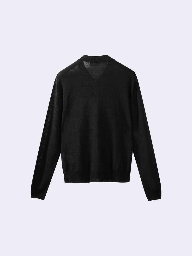 Giacca zip in Lino in punto chicco di riso