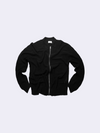 Giacca zip in Lino in punto chicco di riso