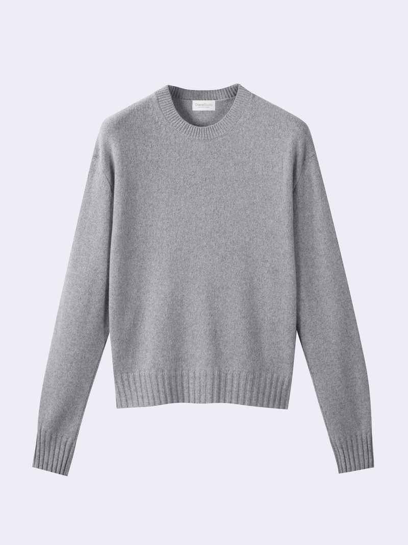 Girocollo cropped in puro Cashmere rigenerato