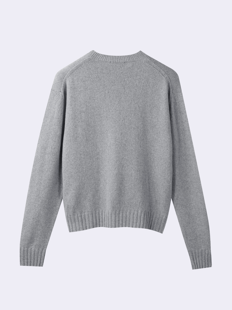 Girocollo cropped in puro Cashmere rigenerato