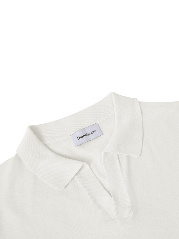 Polo senza bottoni in Cotone Leggero