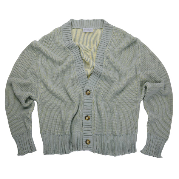 Cardigan in maglia Bicolor con Rotture - Immagine 6