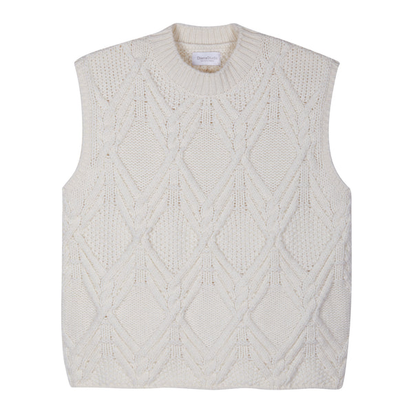 Gilet a trecce in Lana Shetland