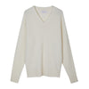 Scollo a V in punto canestro in Cashmere e Lana