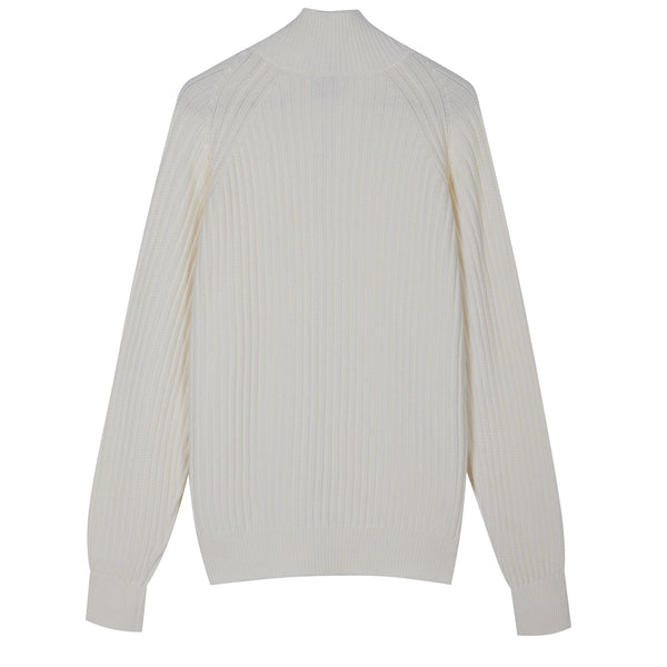 Giacca zip in Lana Merino