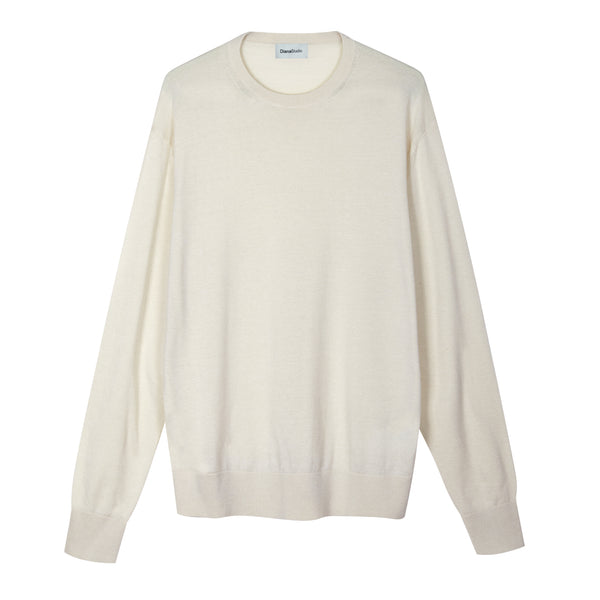 Girocollo in Lana Merino extrafine e Cotone organico