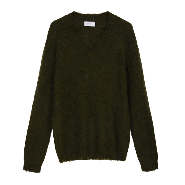 Scollo a V garzato in misto Alpaca