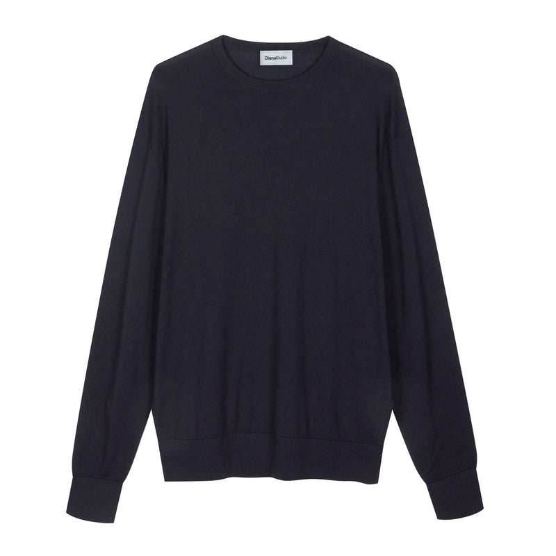 Girocollo in Lana Merino extrafine e Cotone organico