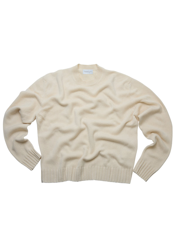 Rundhalspullover aus 100 % regeneriertem Kaschmir