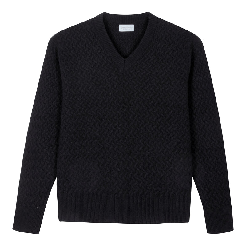Scollo a V in Cashmere e Lana