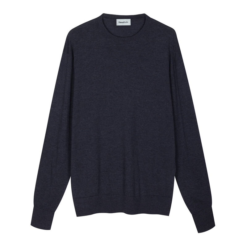 Girocollo in Lana Merino extrafine e Cotone organico