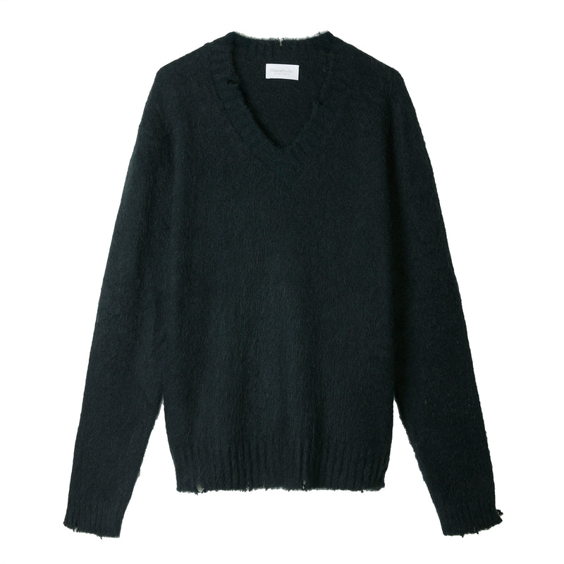 Scollo a V garzato in misto Alpaca