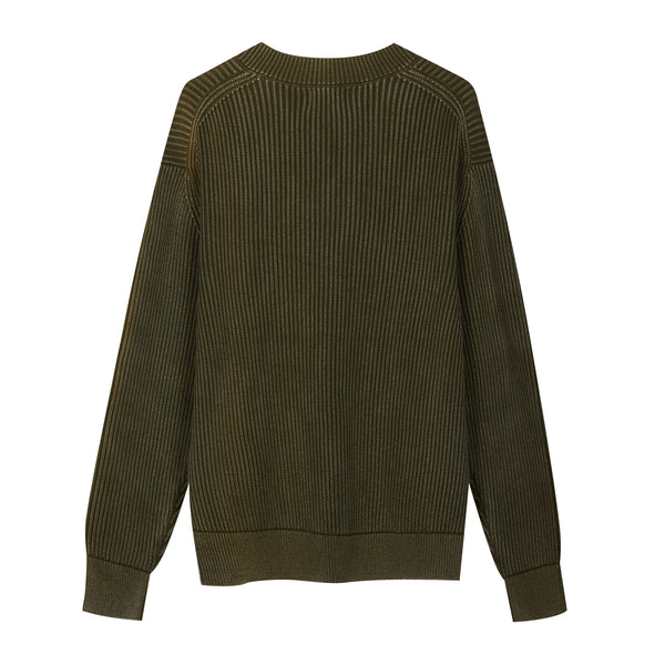 Scollo a v in Cotone decolorato artigianalmente