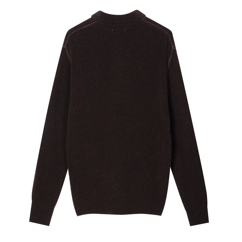 Polo aus Merino-Bouclé-Wolle