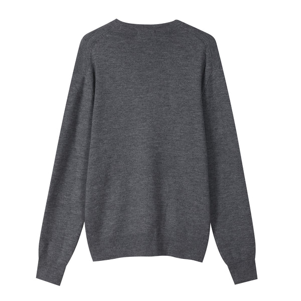 Technical crew neck in plain knit