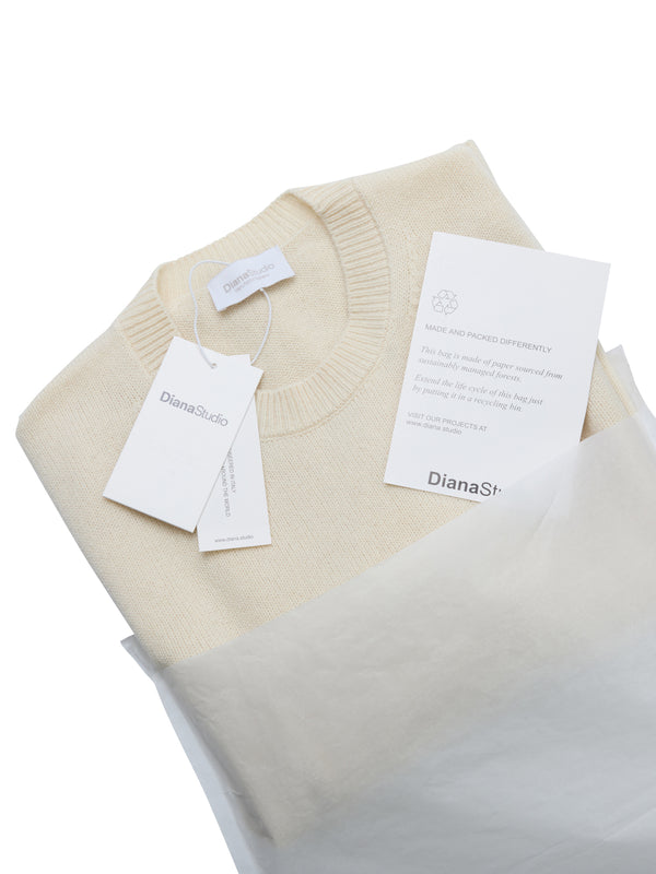 Rundhalspullover aus 100 % regeneriertem Kaschmir