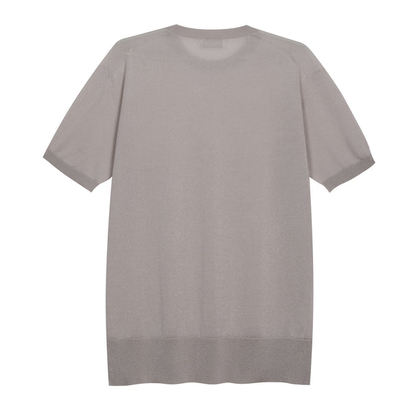 T-shirt in maglia in Lyocell - Variante Beige - Immagine 4
