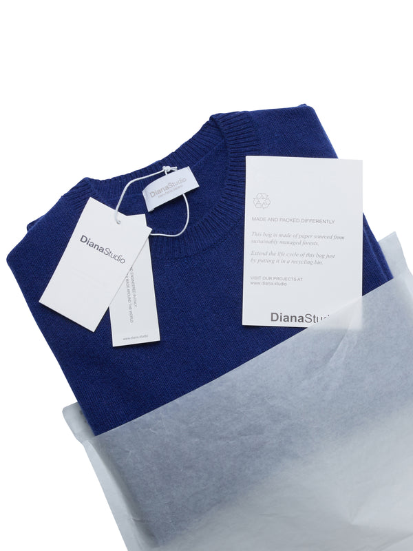 Rundhalspullover aus 100 % regeneriertem Kaschmir