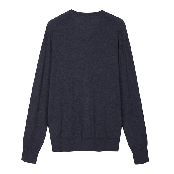 Scollo a V in Lana Merino extrafine e Cotone organico