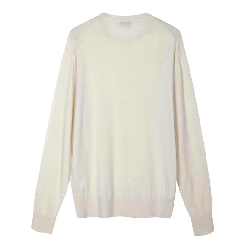 Girocollo in Lana Merino extrafine e Cotone organico