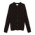 Merino wool blend cardigan with henley collar