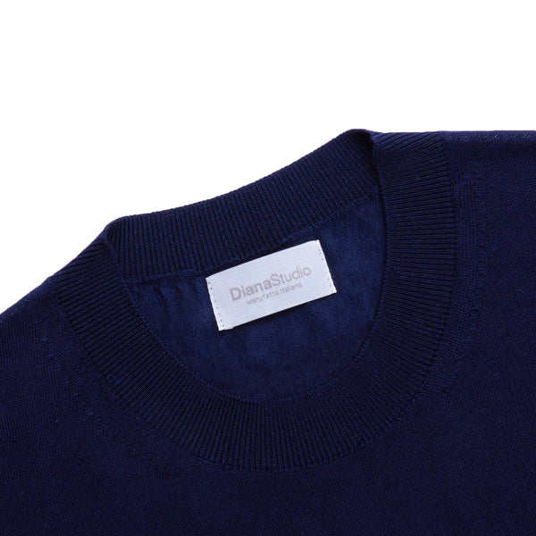 T-shirt in maglia in Lyocell - Variante Blu Navy - Immagine 3