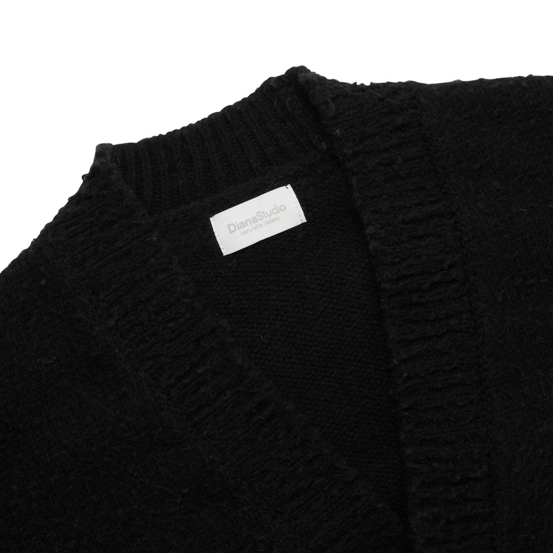 Cardigan oversize con lavorazione Casentino